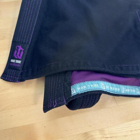 War Tribe jiujitsu w2 WOMEN’s Artistic Liquid Black Gi Top only - Picture 9 of 9